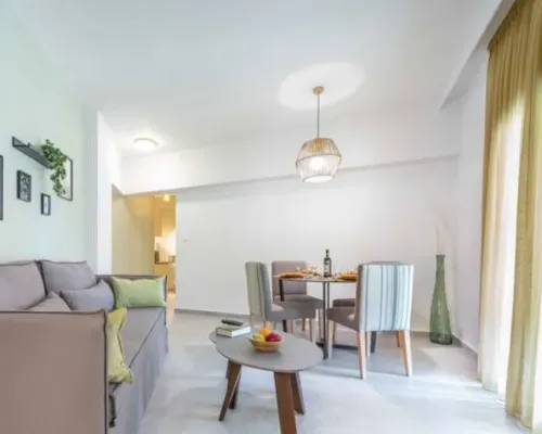 Dining table and couch