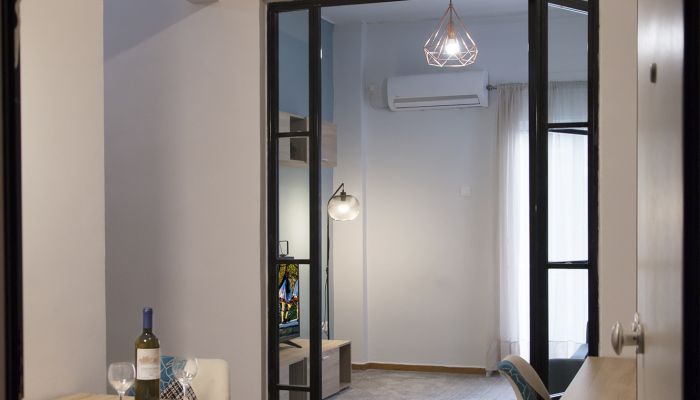 Dining area and living room