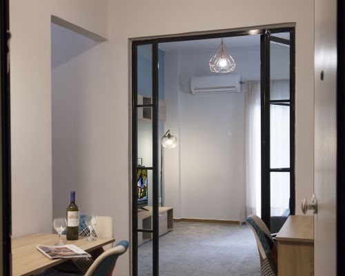 Dining area and living room